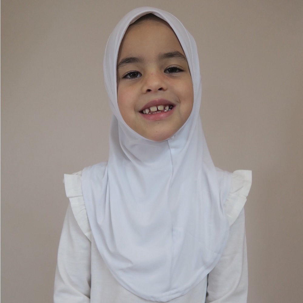 Girls Hijab - Instant Amira One-Piece White